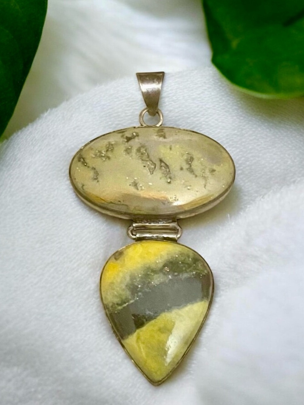 Yellow Bumblebee Jasper Gemstone Pendant